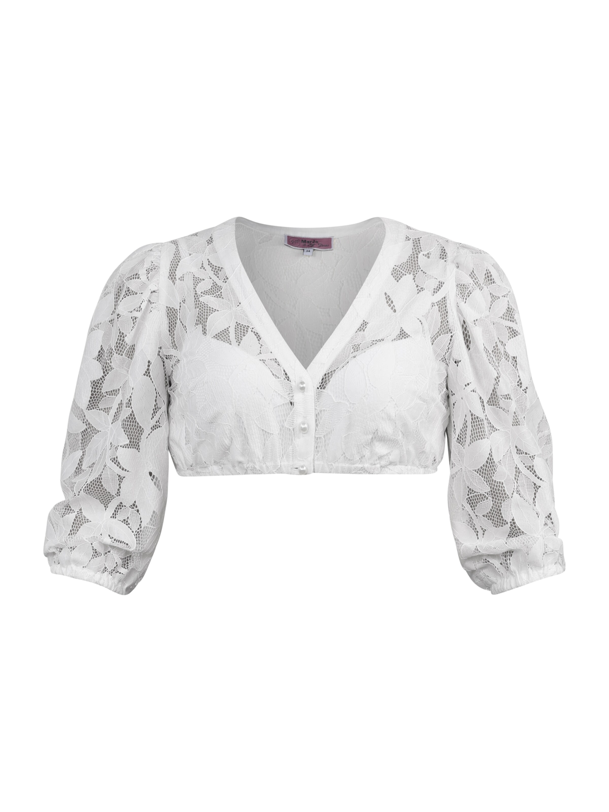 MARJO Krojová halenka 'Eckersdorf' – bílá: přední strana