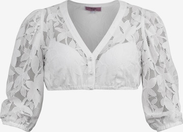 MARJO Krojová halenka 'Eckersdorf' – bílá: přední strana