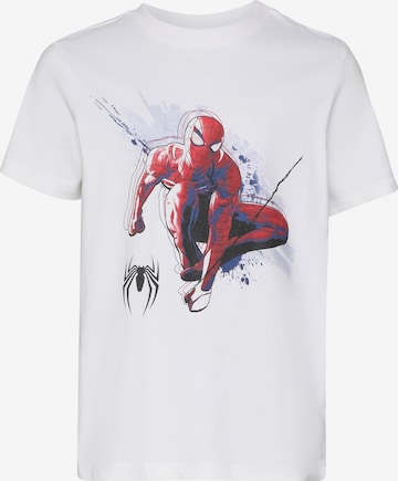 balta Mister Tee Marškinėliai 'Spiderman Hang out': priekis