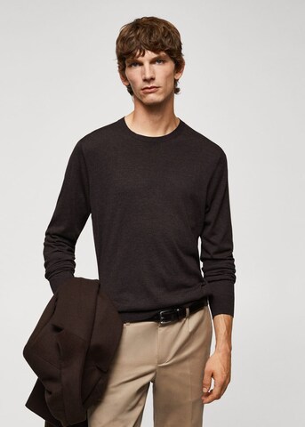 MANGO MAN Pullover 'seda' in Braun: Vorderseite