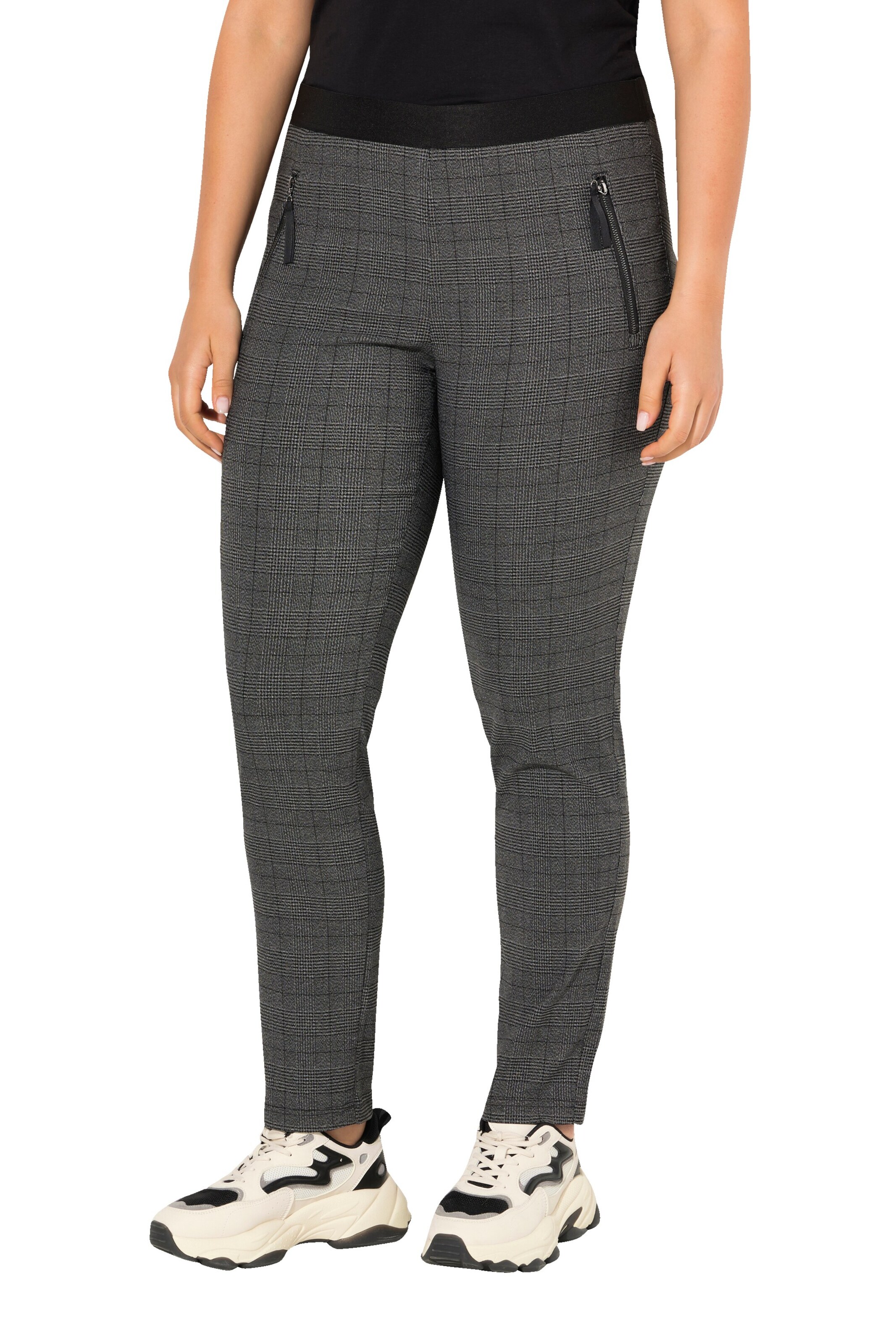 Ulla Popken Slimfit Broek in Grijs: voorkant