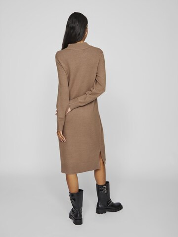 VILA - Vestido de punto en marrón