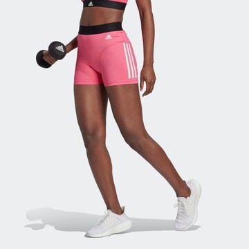 ADIDAS SPORTSWEAR Skinny Workout Pants in Pink: front