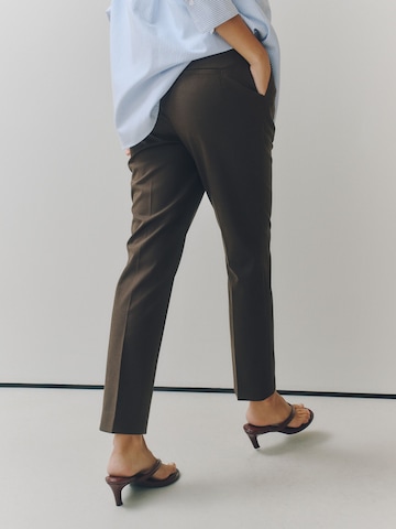 Next Regular Pleated Pants in Brown