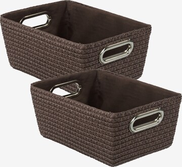 Wenko Box/Basket 'Chromo' in Brown: front