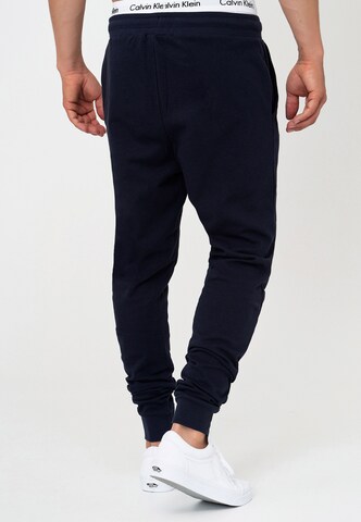 INDICODE JEANS Tapered Trousers 'Eberline' in Blue