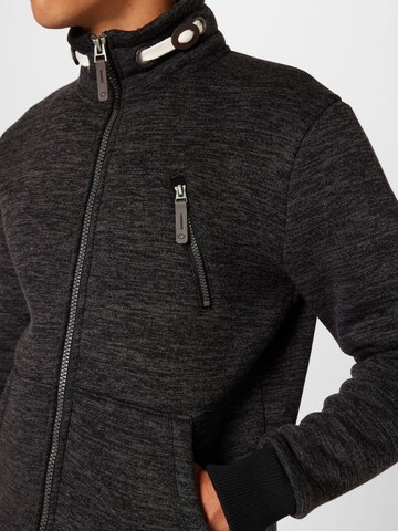 TOM TAILOR Sweat jacket in Black