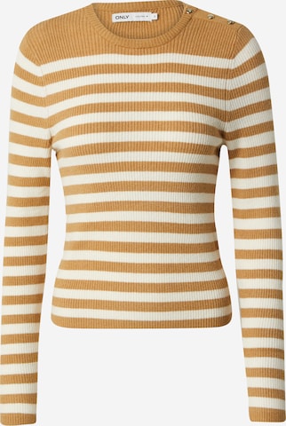 ONLY Sweter 'IBI' w kolorze brązowy: przód