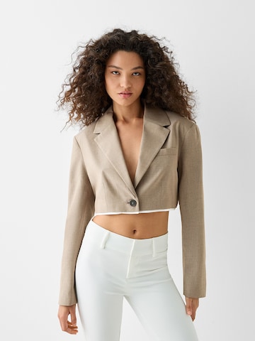 Bershka Blazers in Bruin: voorkant