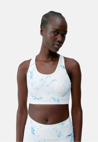 Born Living Yoga Bustier Sport-BH 'Helio' in Blau: Vorderseite