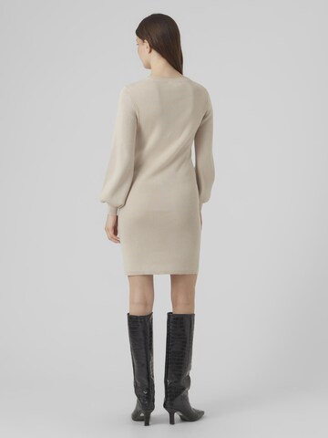 VERO MODA Knitted dress in Beige