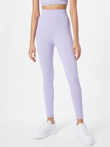 Urban Classics Skinny Leggings in Purple: front