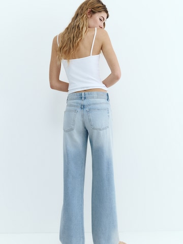 Pull&Bear Широка кройка Дънки в синьо