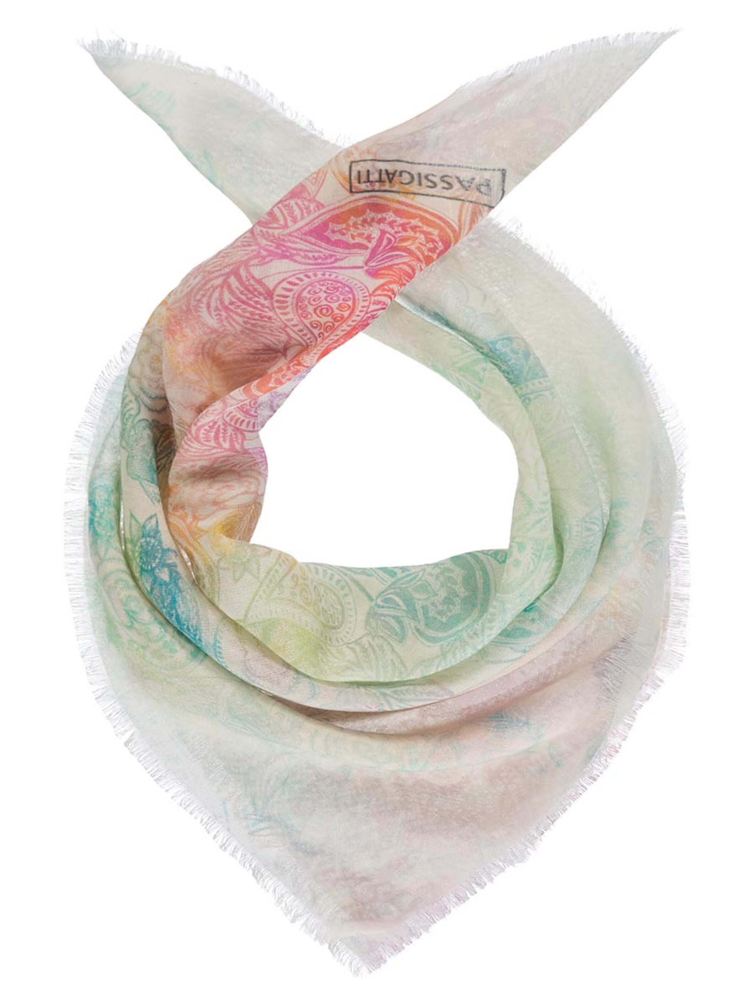 Passigatti Schal 'Bandana Tuch mit buntem Druck'‌‌‌‌‌‌‌‌‌‌ in Mischfarben: Vorderseite