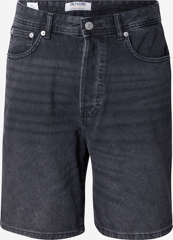 Only & Sons - Vaquero 'ONSFADE' en negro: frente