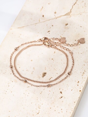 Hey Happiness Armband 'Fine Duo' i guld