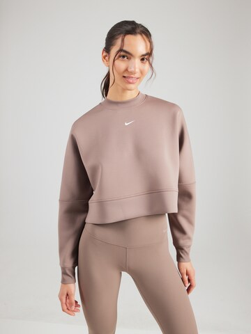 NIKE Спортивный свитшот 'PRIMA' в Коричневый: спереди