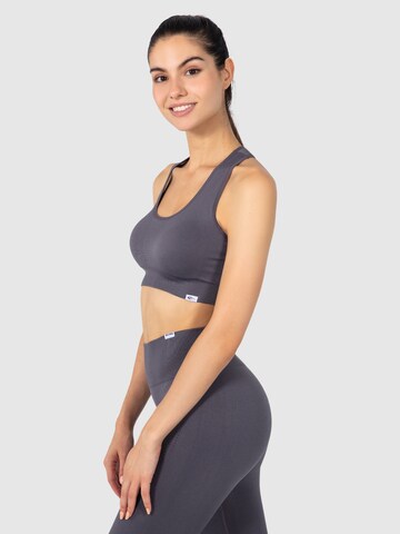 Smilodox Bralette Sports bra 'Vanessa' in Grey