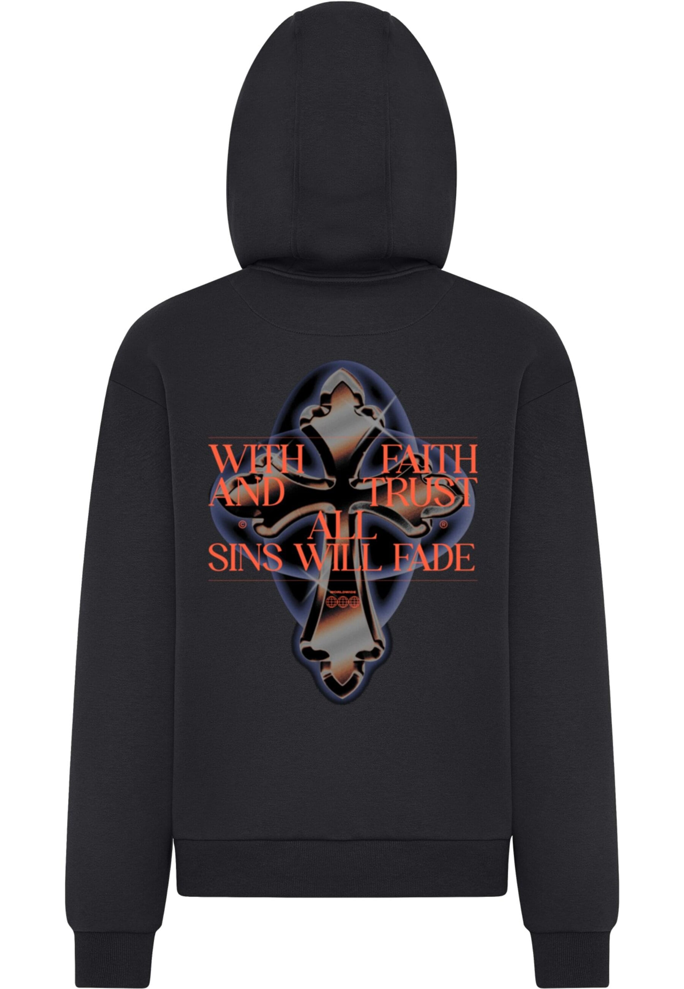 Felpa 'Faith And Trust' di Mister Tee in nero