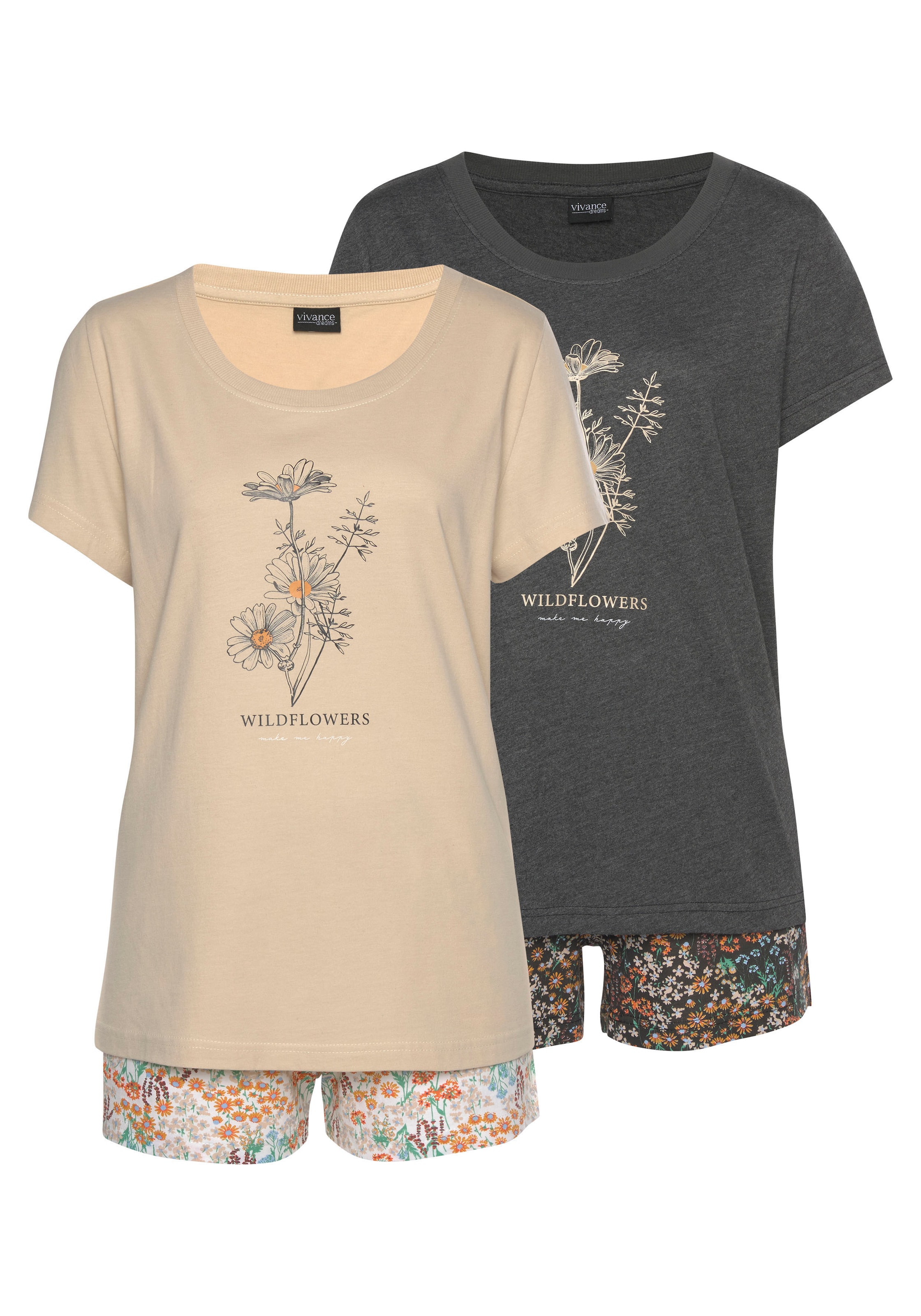 Pyjama 'Dreams' VIVANCE en beige : devant