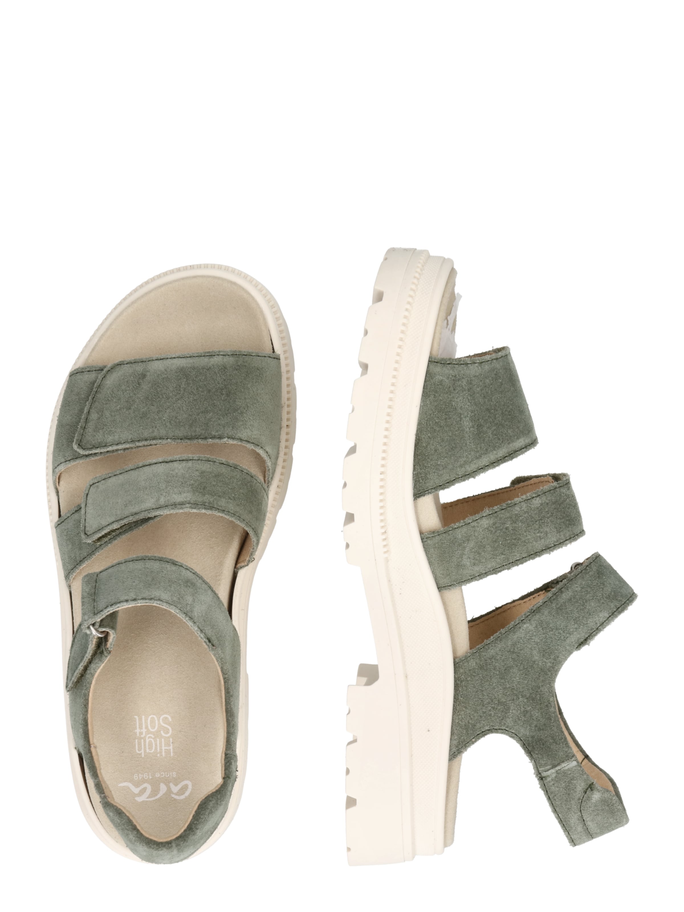 Sandales à lanières ARA en vert