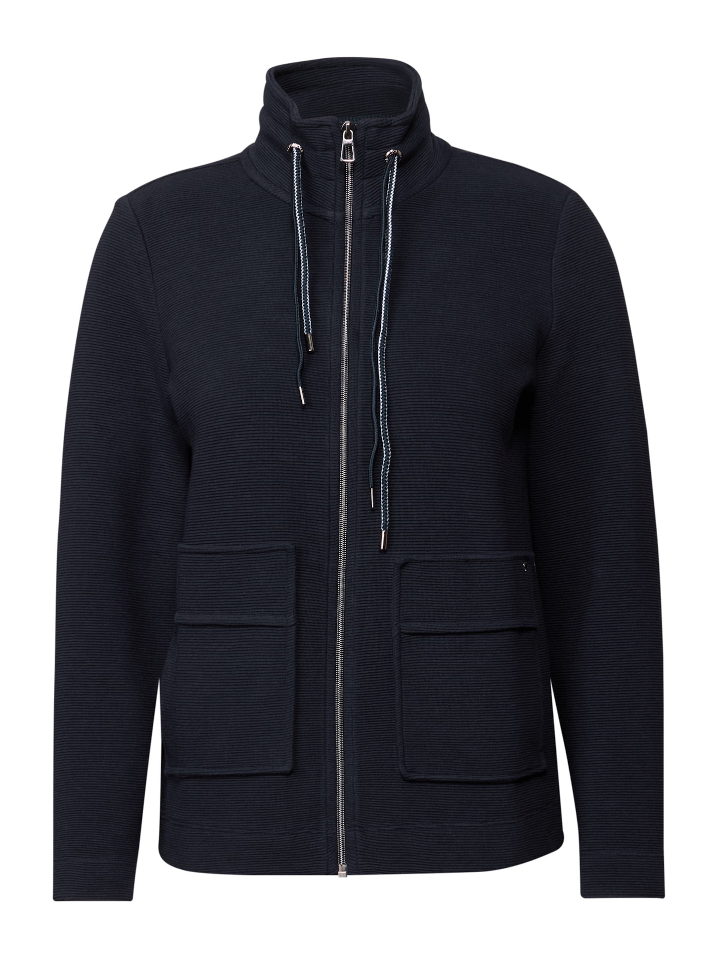 CECIL Zip-Up Hoodie in Blue: front