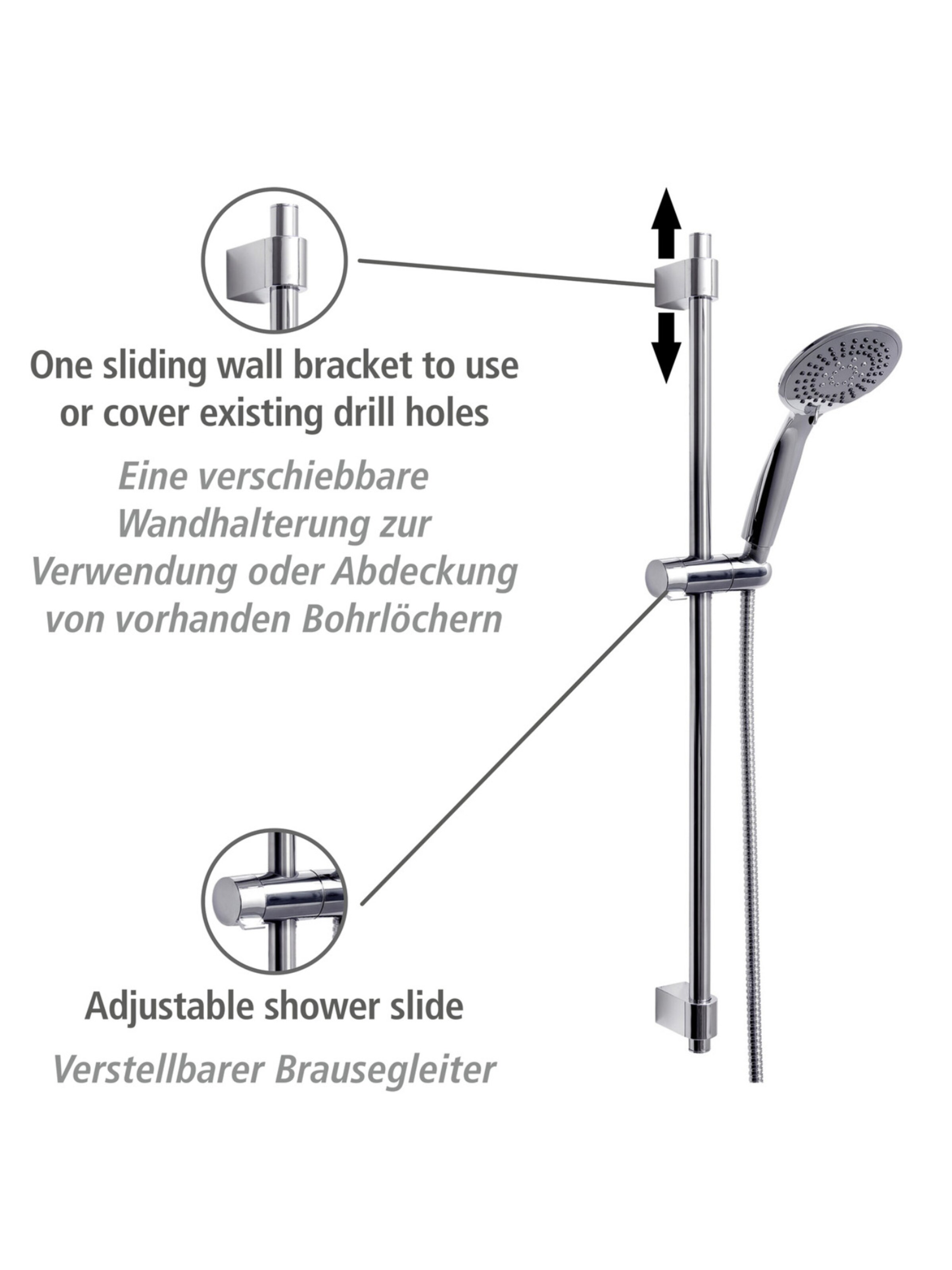 Wenko Shower Accessories 'Young' in Silver