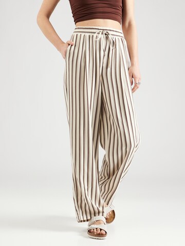 VERO MODA Loose fit Pleat-Front Pants 'JESMILO' in Beige: front