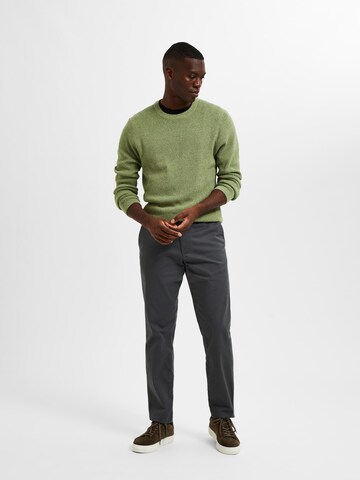 SELECTED HOMME Slim fit Chino trousers 'Miles Flex' in Grey