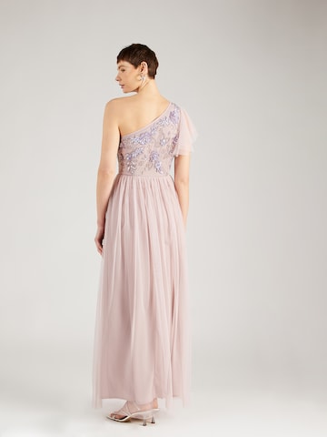 LACE & BEADS Evening Dress in Purple