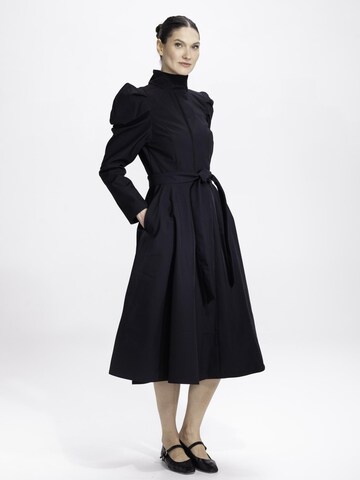 RainSisters - Abrigo de entretiempo 'Baloon-Style Sleeves' en negro