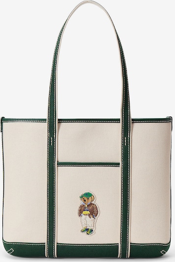 Polo Ralph Lauren Shopper torba u bež / smeđa / žuta / tamno zelena, Pregled proizvoda