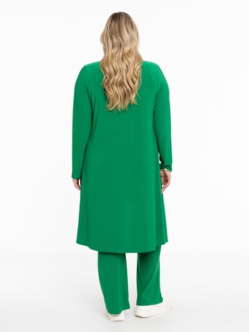 Yoek Knit Cardigan in Green