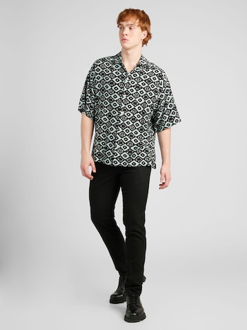 pilka JACK & JONES Patogus modelis Marškiniai 'MARSHALL CASA'