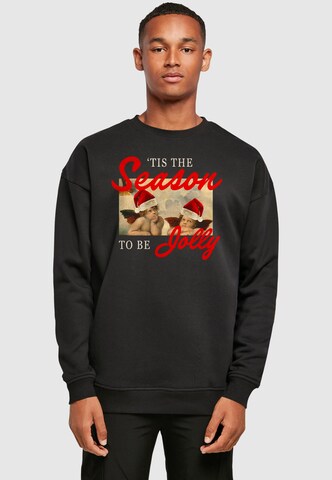 Merchcode Sweatshirt 'Raphael - Season Jolly ' in Schwarz: Vorderseite