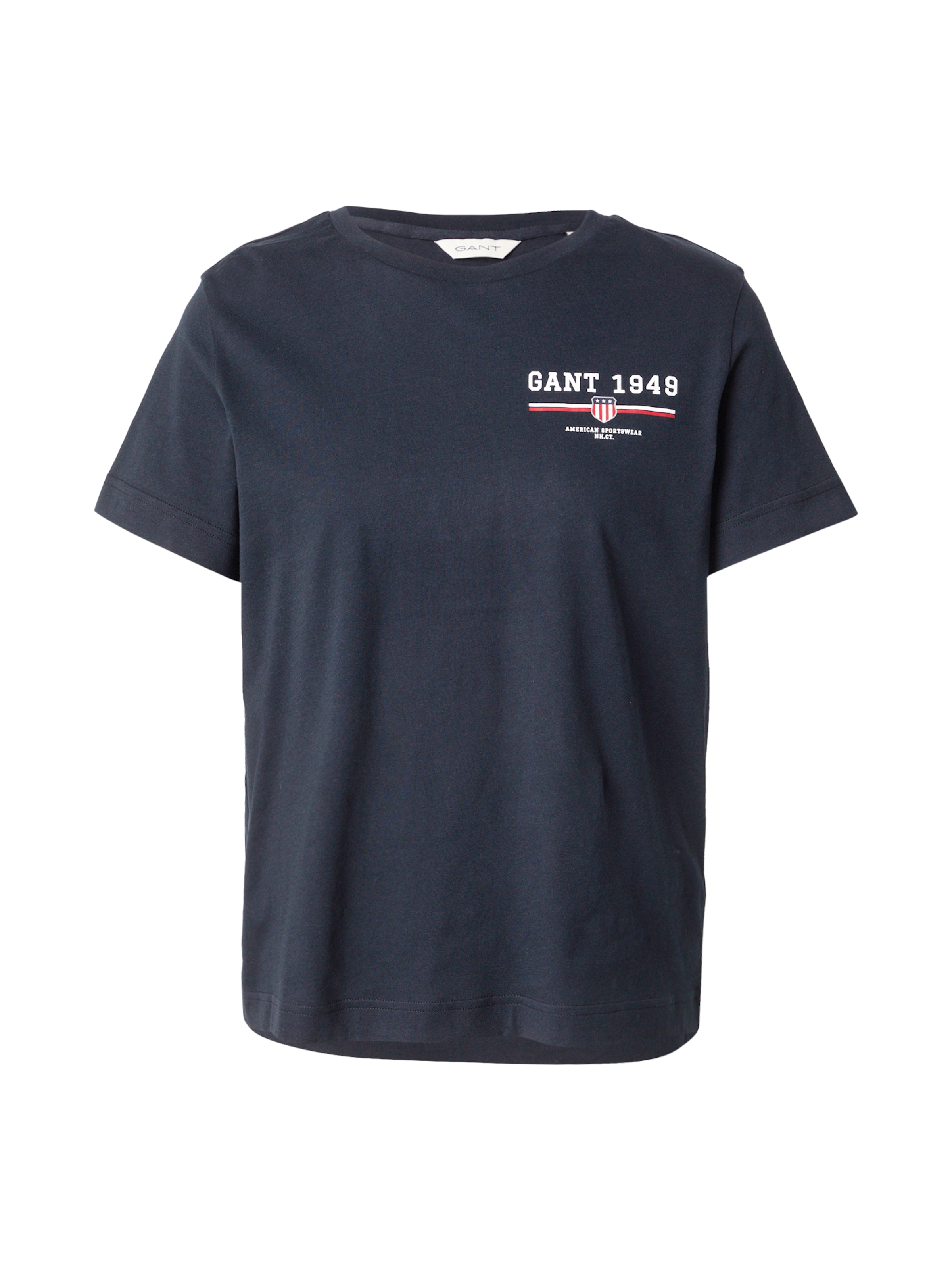 Tricou de la GANT pe negru: față