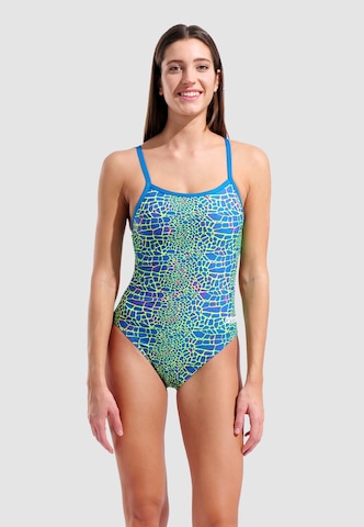 Bustieră Costum de baie sport 'Snakeskin' de la ARENA pe verde: față