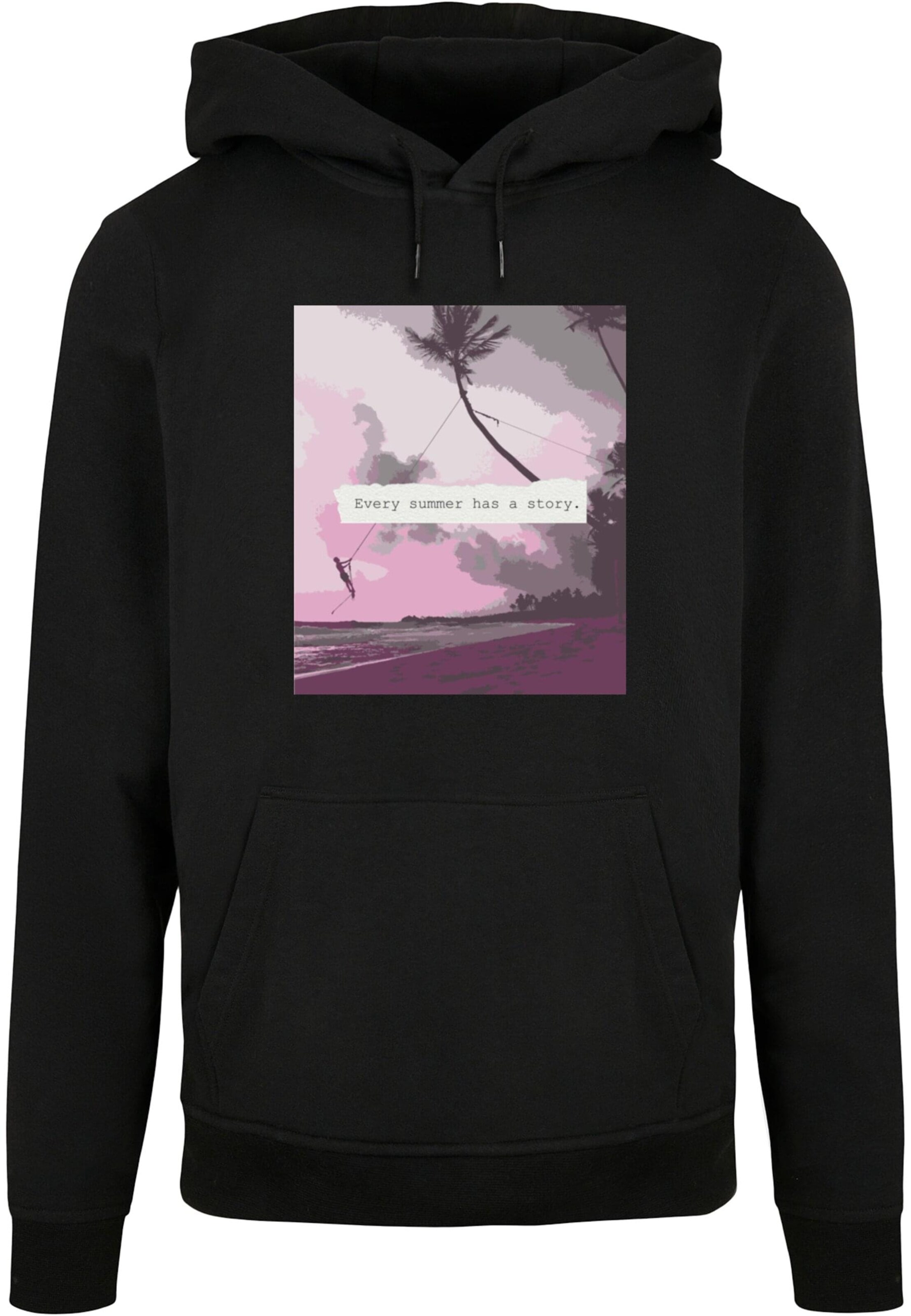 Merchcode Sweatshirt 'Summer - Every summer has a story' in Black: front