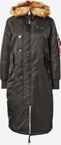 žalia ALPHA INDUSTRIES Žieminė parka: priekis