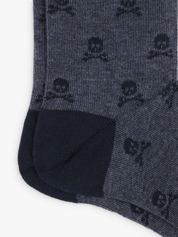 Scalpers Къси чорапи 'Nos Skull' в синьо
