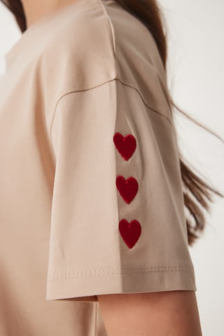 T-shirt Happiness İstanbul en marron