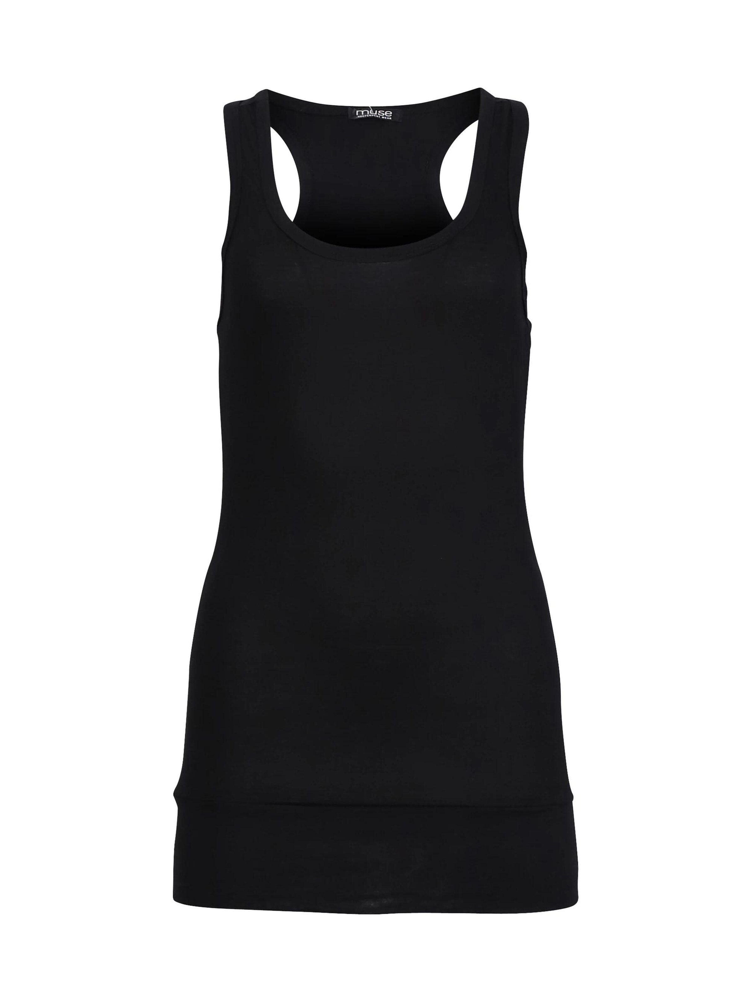 Easy Young Fashion Top in Black: front