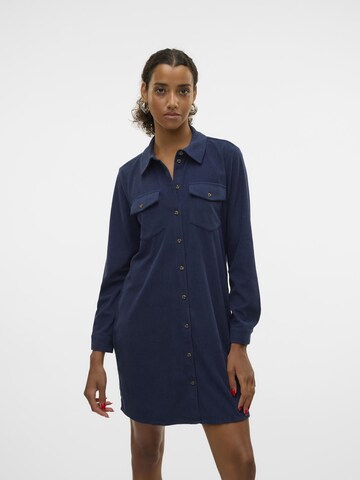 VERO MODA Shirt dress 'Vilja' in Blue: front