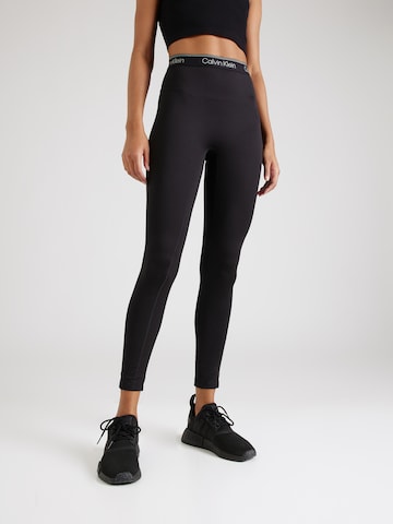 Calvin Klein Sport Skinny Fit Спортен панталон в черно: отпред