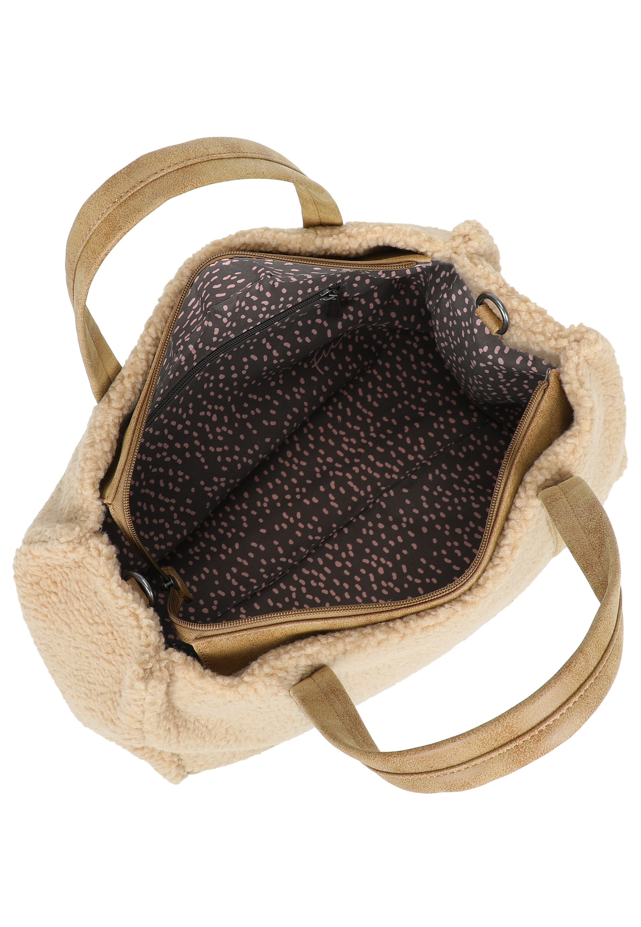 Fritzi aus Preußen Shoulder bag 'Easy Tote Limited Teddy' in Beige