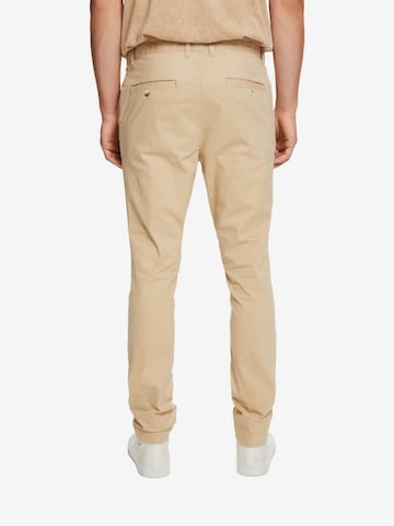 Coupe slim Pantalon chino ESPRIT en beige