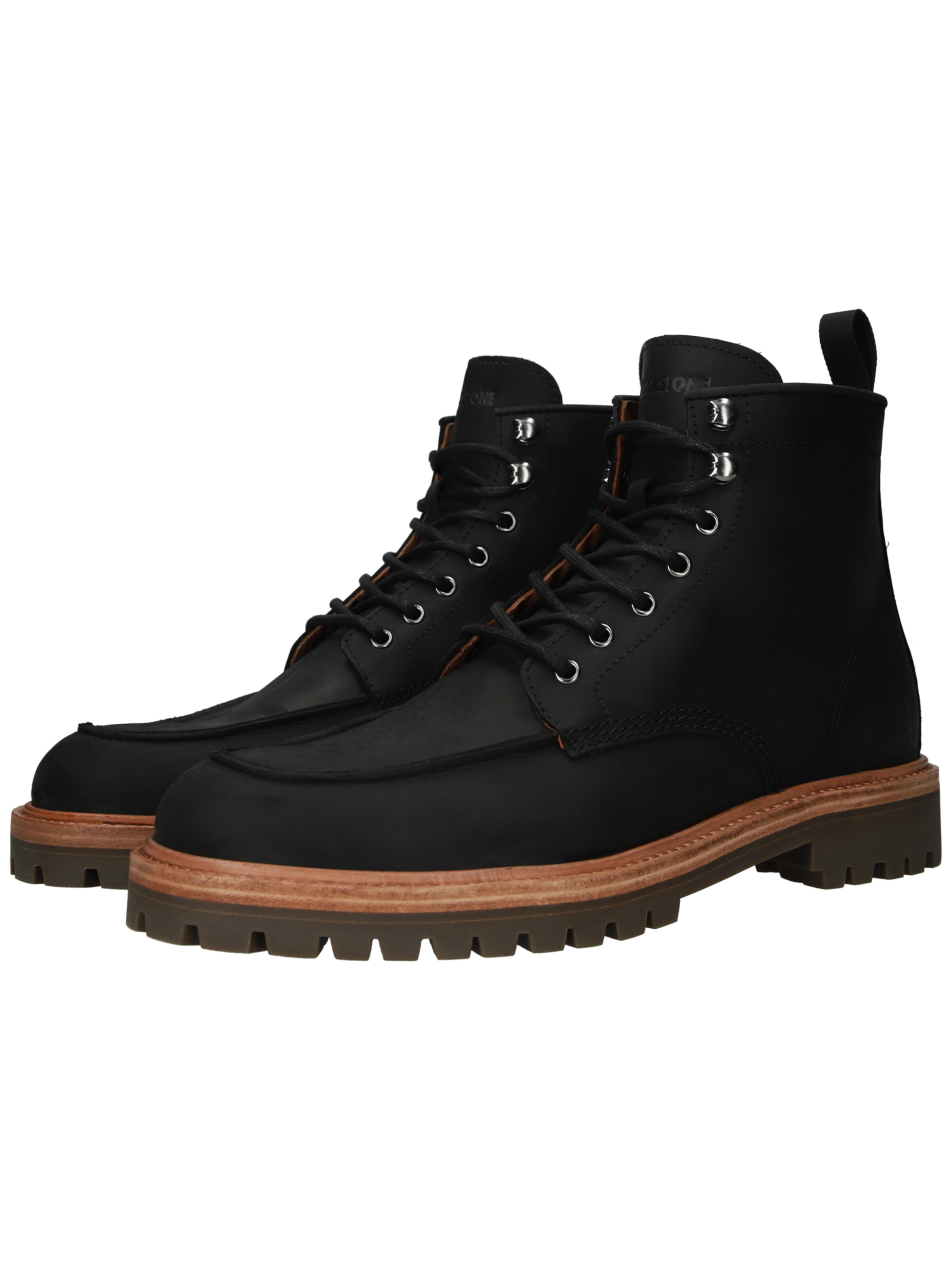 BLACKSTONE Boots med snörning 'Gastown Redford EG570' i svart