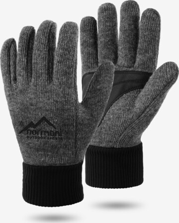 normani Full Finger Gloves 'Hamilton' in Grey: front