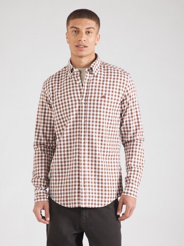 BOSS Regular fit Риза 'ROAN' в кафяво: отпред