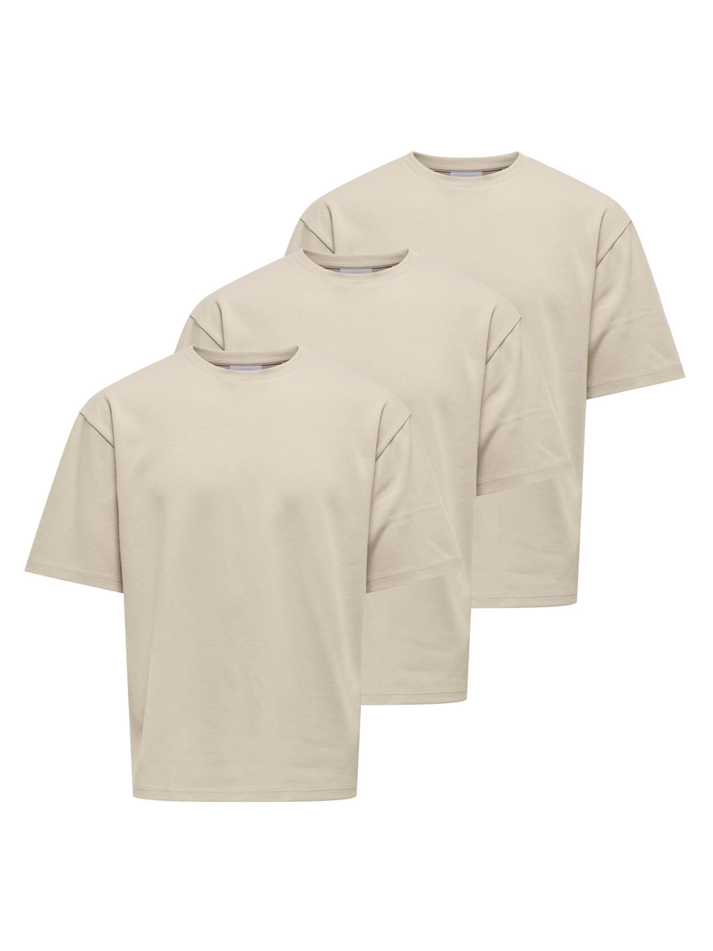 Only & Sons Shirt 'Caspian'‌‌‌‌‌‌‌‌‌ in Beige: Vorderseite